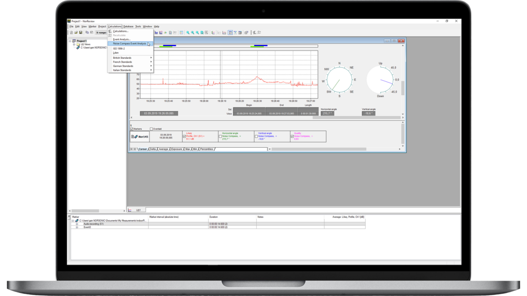 Norsonic Noise Compass measurements in NorReview